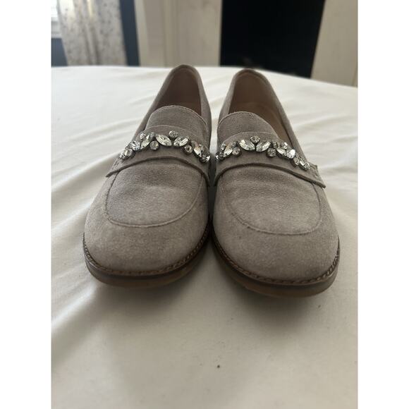 Vionic Leather/Suede 360 Flex Loafers - Uptown - QVC.com Vionic Avvy Suede Rhinestone Loafers Size 6 Light Gray Comfort Preppy
